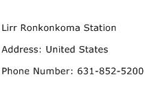 Lirr Ronkonkoma Station Address Contact Number