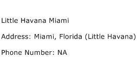 Little Havana Miami Address Contact Number