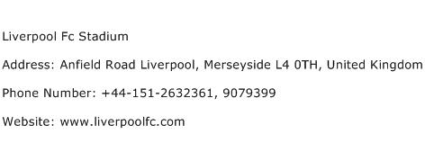 Liverpool Fc Stadium Address Contact Number