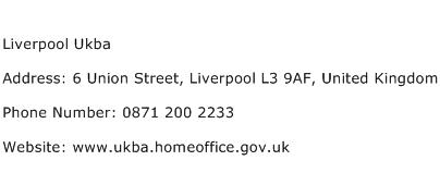 Liverpool Ukba Address Contact Number