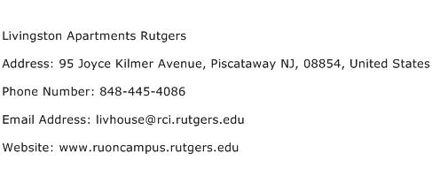 Livingston Apartments Rutgers Address Contact Number