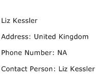 Liz Kessler Address Contact Number