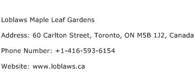 Loblaws Maple Leaf Gardens Address Contact Number