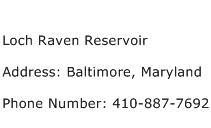 Loch Raven Reservoir Address Contact Number
