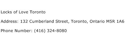 Locks of Love Toronto Address Contact Number