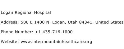 Logan Regional Hospital Address Contact Number