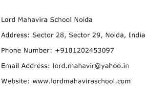 Lord Mahavira School Noida Address Contact Number
