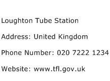 Loughton Tube Station Address Contact Number