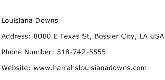 Louisiana Downs Address Contact Number
