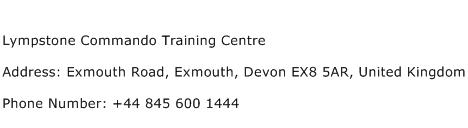 Lympstone Commando Training Centre Address Contact Number