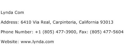 Lynda Com Address Contact Number
