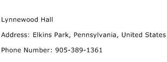 Lynnewood Hall Address Contact Number