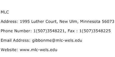 MLC Address Contact Number