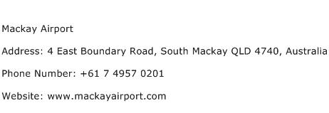 Mackay Airport Address Contact Number
