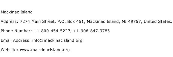 Mackinac Island Address Contact Number