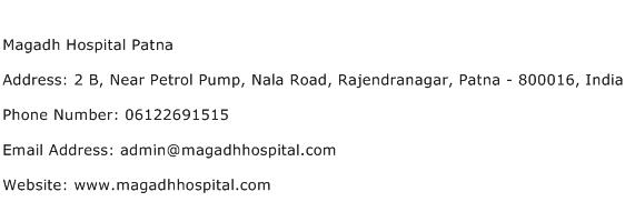 Magadh Hospital Patna Address Contact Number