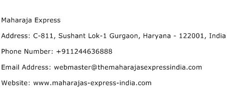 Maharaja Express Address Contact Number