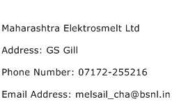 Maharashtra Elektrosmelt Ltd Address Contact Number