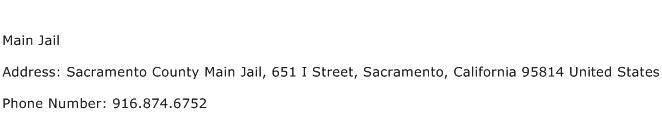 Main Jail Address Contact Number