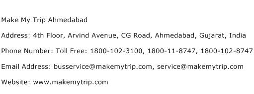 Make My Trip Ahmedabad Address Contact Number