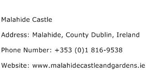 Malahide Castle Address Contact Number