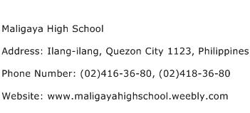Maligaya High School Address Contact Number