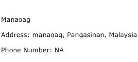 Manaoag Address Contact Number