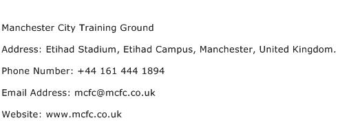 Manchester City Training Ground Address Contact Number