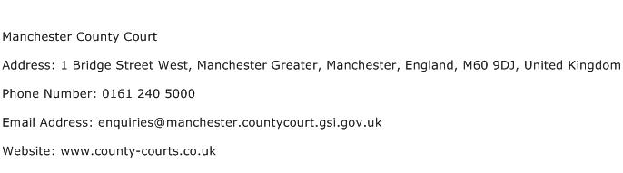 Manchester County Court Address Contact Number