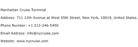 Manhattan Cruise Terminal Address Contact Number