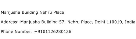 Manjusha Building Nehru Place Address Contact Number