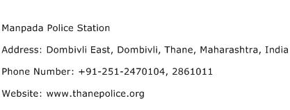 Manpada Police Station Address Contact Number