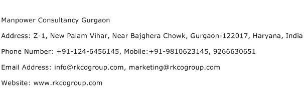 Manpower Consultancy Gurgaon Address Contact Number