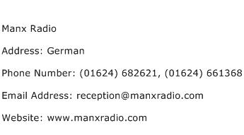 Manx Radio Address Contact Number