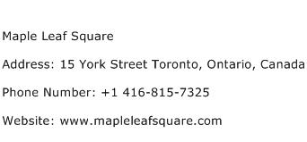 Maple Leaf Square Address Contact Number