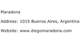 Maradona Address Contact Number