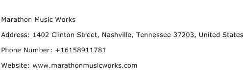 Marathon Music Works Address Contact Number