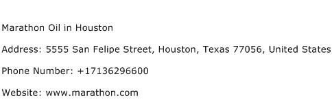 Marathon Oil in Houston Address Contact Number