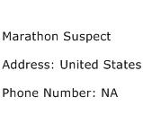 Marathon Suspect Address Contact Number