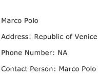 Marco Polo Address Contact Number