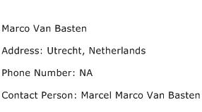 Marco Van Basten Address Contact Number