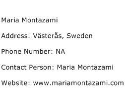 Maria Montazami Address Contact Number