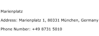 Marienplatz Address Contact Number