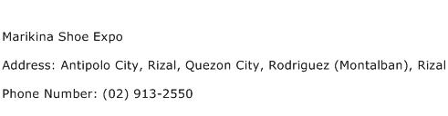 Marikina Shoe Expo Address Contact Number