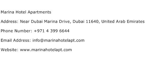 Marina Hotel Apartments Address Contact Number