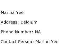 Marina Yee Address Contact Number