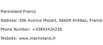 Marineland France Address Contact Number