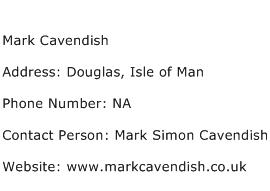 Mark Cavendish Address Contact Number