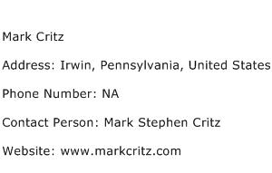 Mark Critz Address Contact Number