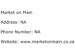 Market on Main Address Contact Number